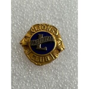 Vintage‎ Lions Club Pin Past Treas Pin 1/10 10K Gold Filled Leavens Approx 2g